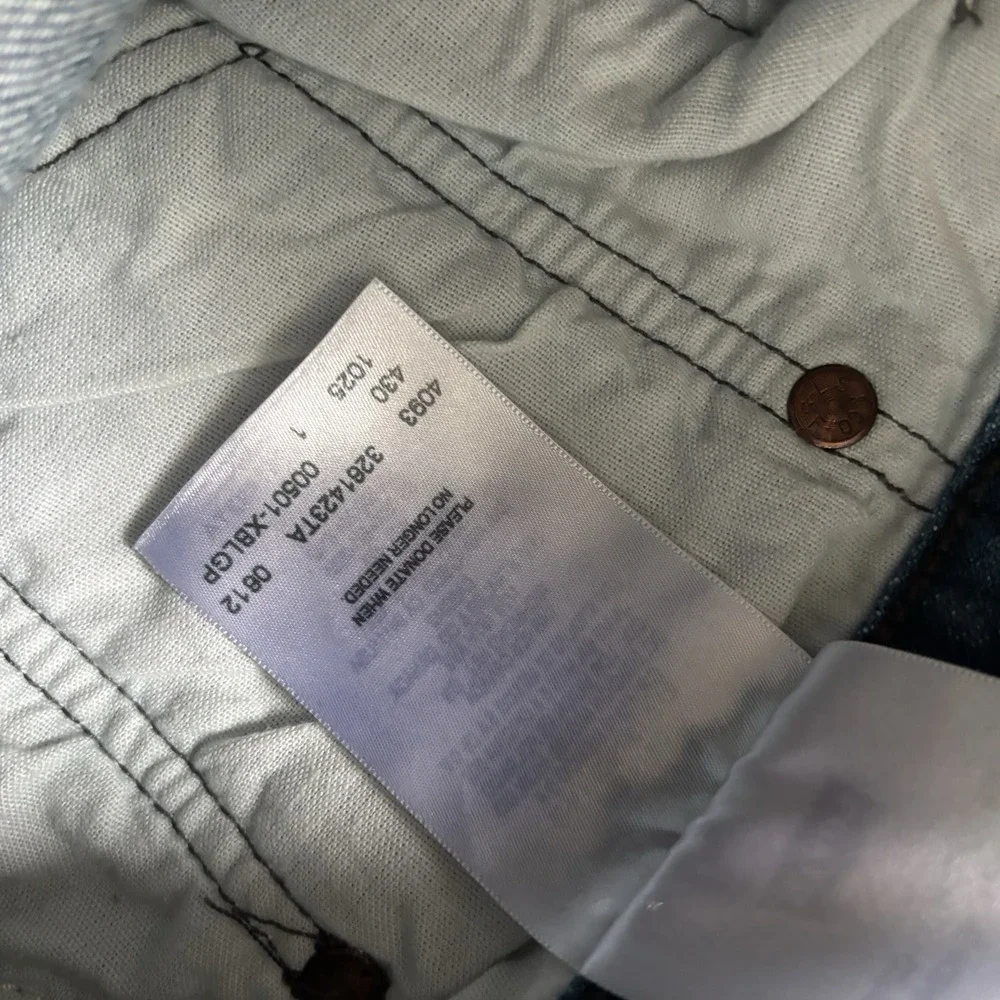 Levis 501 XX Button Fly Men Jean 38x32‎ Straight Leg Indigo Blue Wash Denim